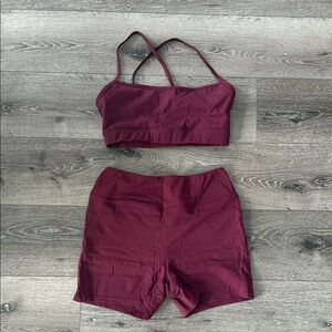 Amazon Women's Burgundy Sports Set